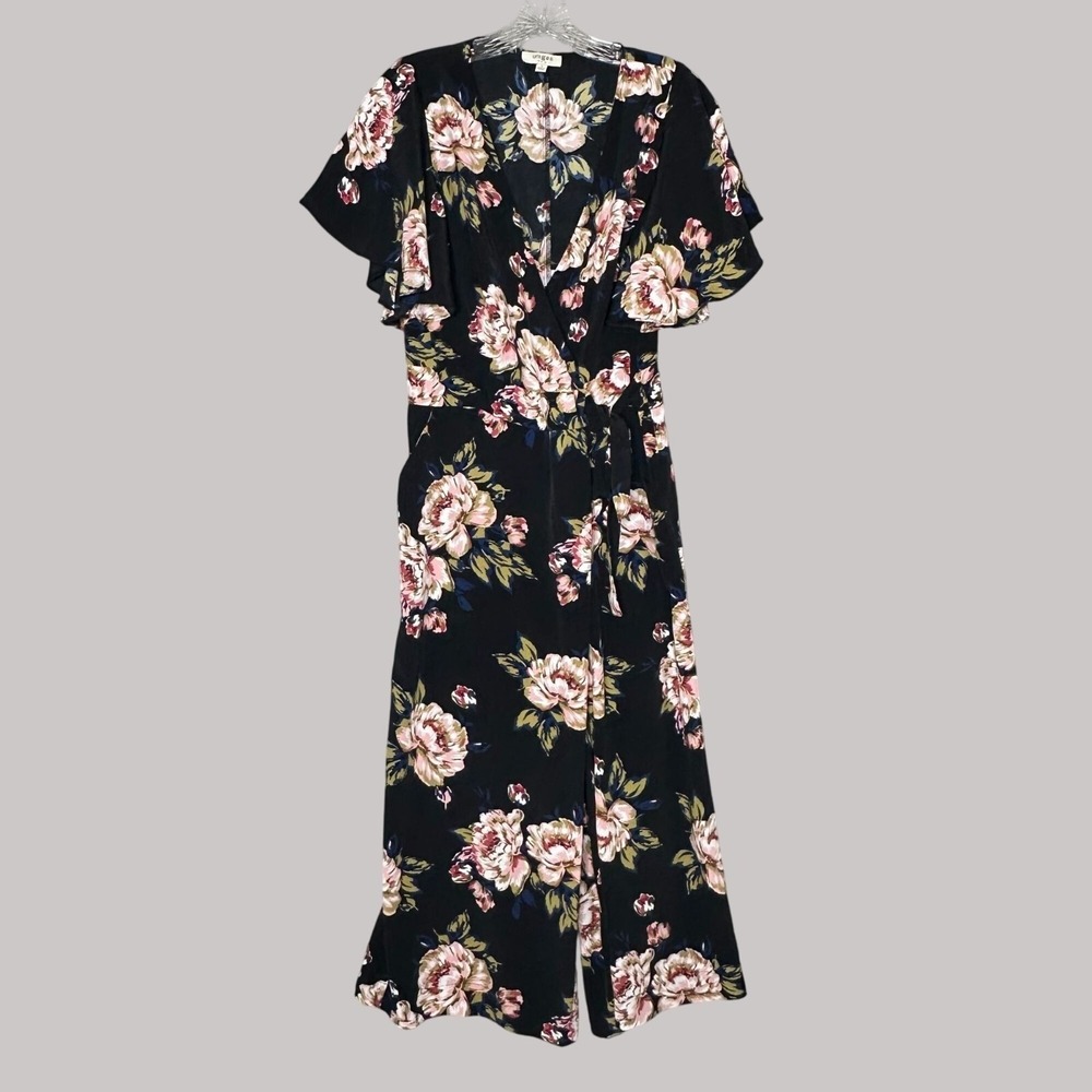Umgee Wide Leg Jumpsuit Womens Size Small Floral Boho Vacation Cottage Beach - Picture 2 of 10